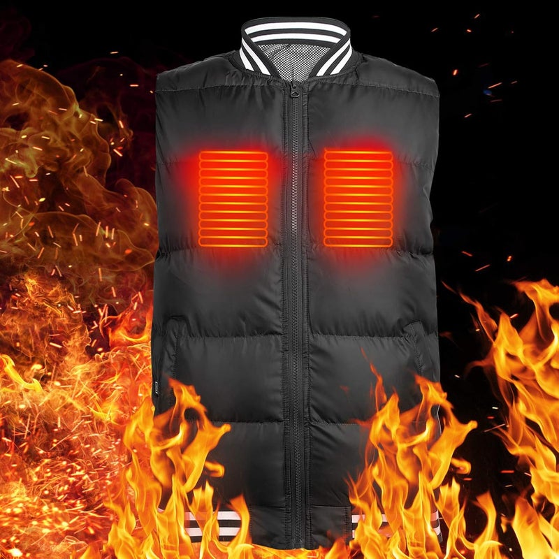 woobles Electric Heating Vest, USB Down Cotton Vest, Heated Vest, Thermal Cloth Temperature Control Heated Waistcoat for Winter (M) - Image 4